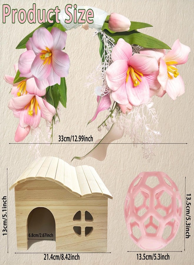Delllala Reptile Hiding Branch&Ball Python - Enrichment Toys for Corn Snake,Tulip Artificial Bouquet Plant Artificial Decor for Snake Cage,Wood House for Leopard Gecko Habitat Lizard Chameleon Ball Pythons - Image 2